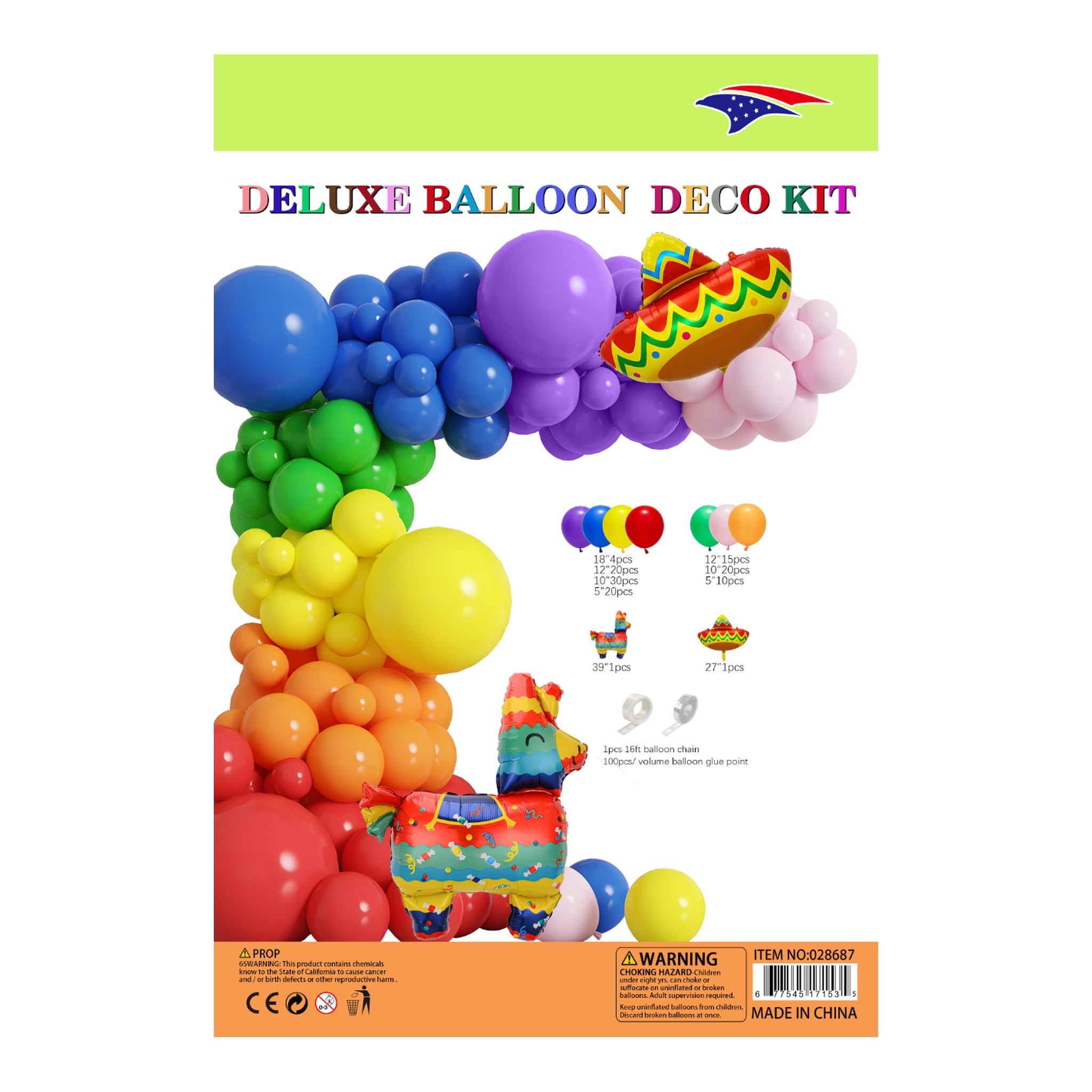 Balloon Garland Kit Fiesta 60 Set/Cs